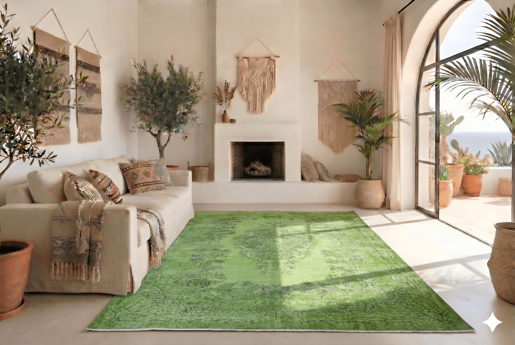 Groen vintage vloerkleed - G511 - Lavinta
