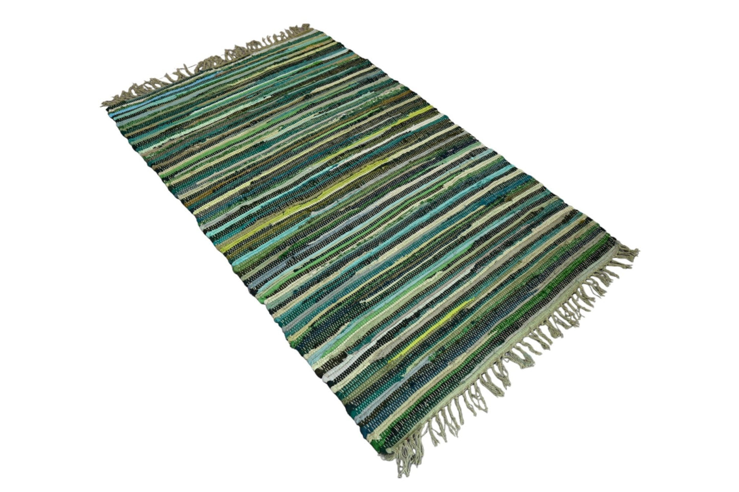 Groene Rag Rug - E936 - Lavinta