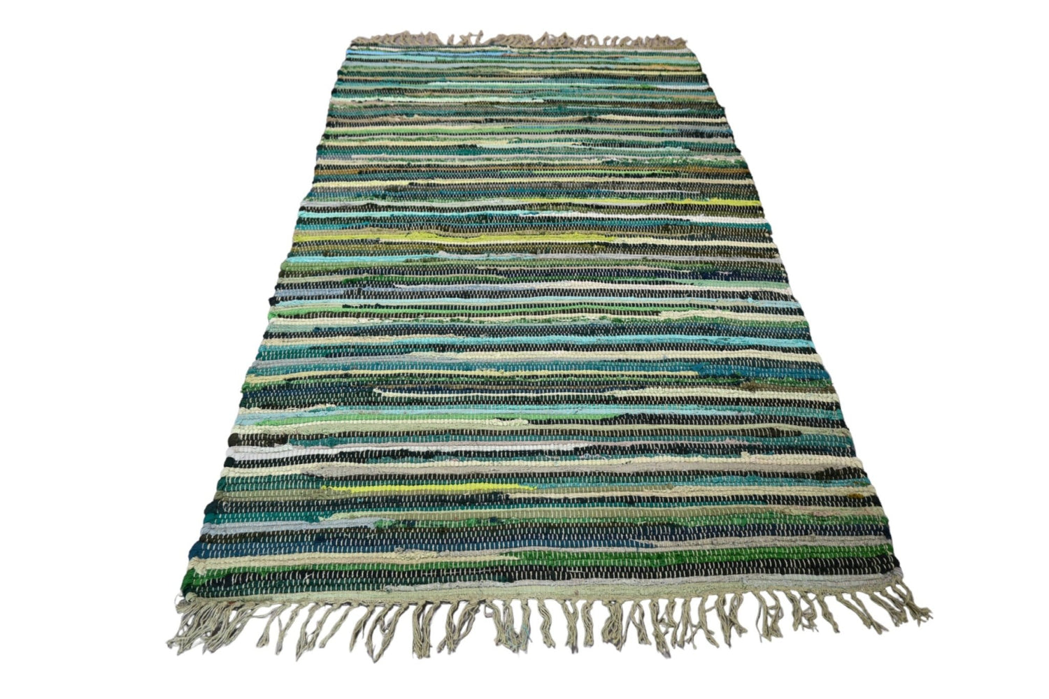 Groene Rag Rug - E936 - Lavinta