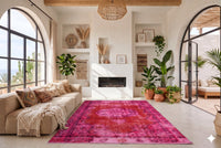 Hartelijk roze vintage kleed - D526 - Lavinta