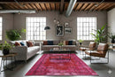 Hartelijk roze vintage kleed - D526 - Lavinta