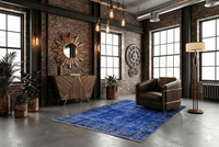 Hip blauw vintage vloerkleed - G455 - Lavinta