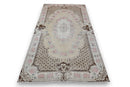 Verfijnd crème vintage vloerkleed laagpolig - G433