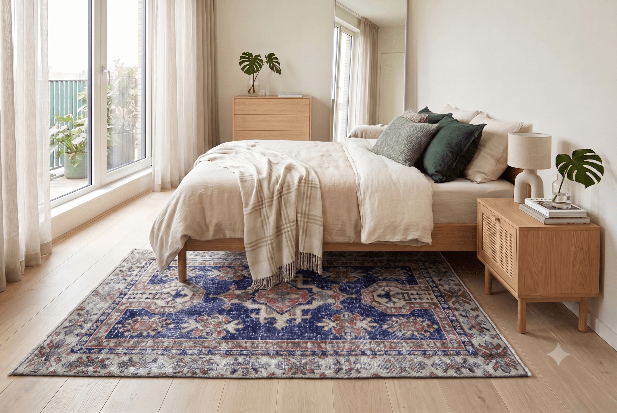 Klassiek blauw vintage vloerkleed - G544 - Lavinta