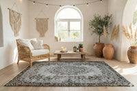 Klassiek grijs vintage vloerkleed - F686 - Lavinta
