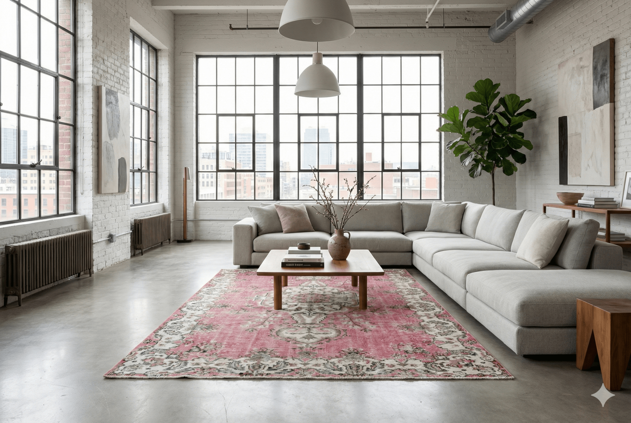 Brown Vintage Rug - D946