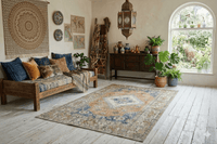 Knus terracotta vintage kleed 210x115 handgemaakt - G372