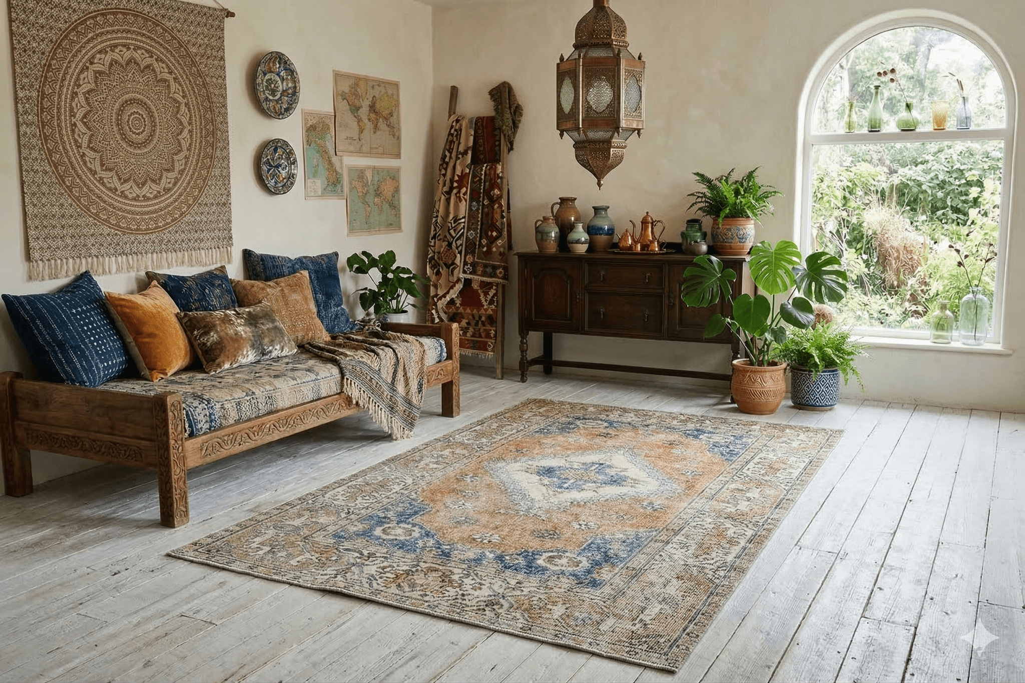 Orange Vintage Rug - F557