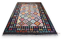 Kleurrijke Afghan kelim confetti diamant handgeweven Afghanistan - Lavinta G493