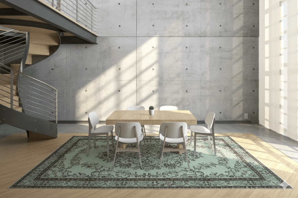 Licht vintage vloerkleed - E929