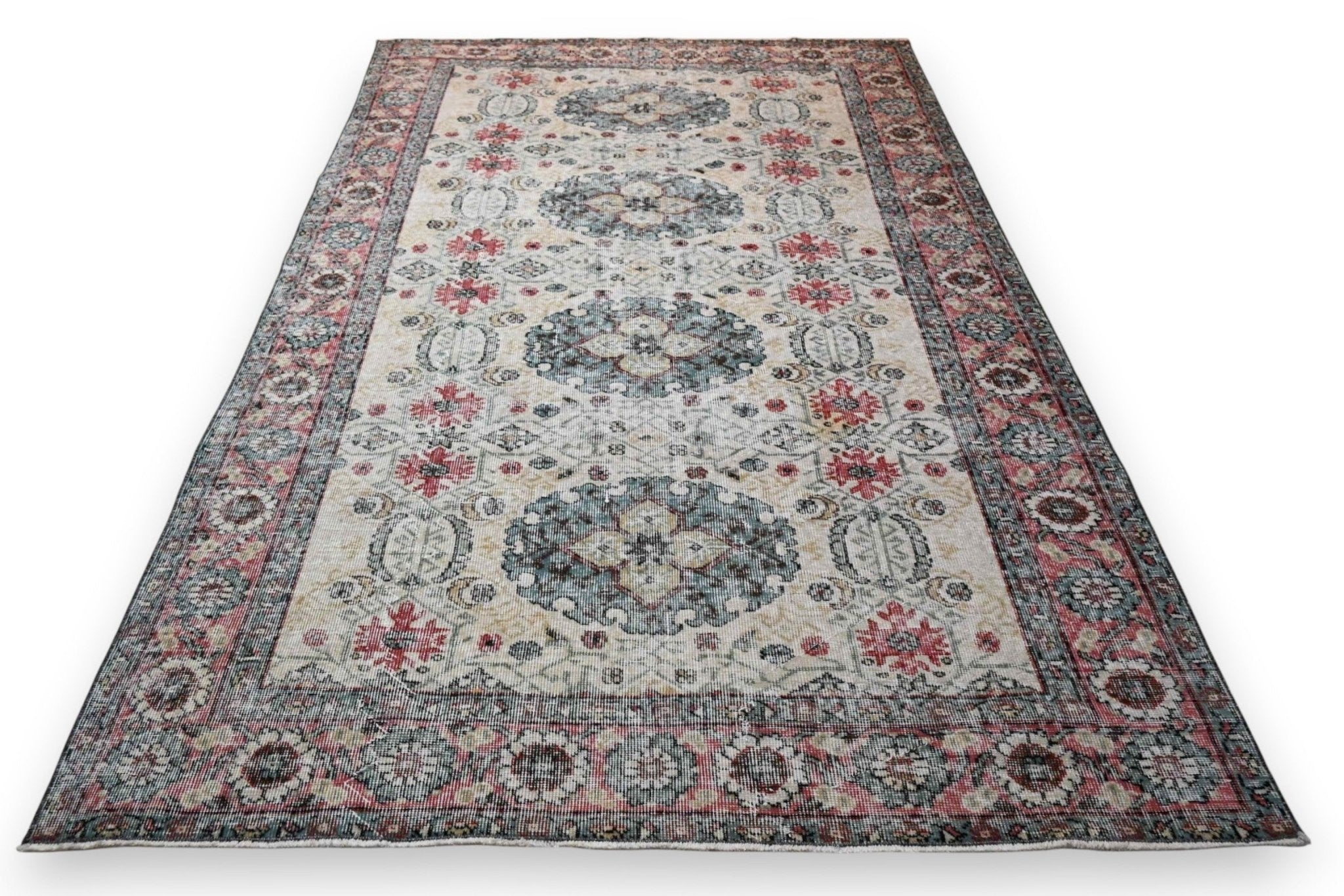 Licht vintage vloerkleed - G273 - Lavinta