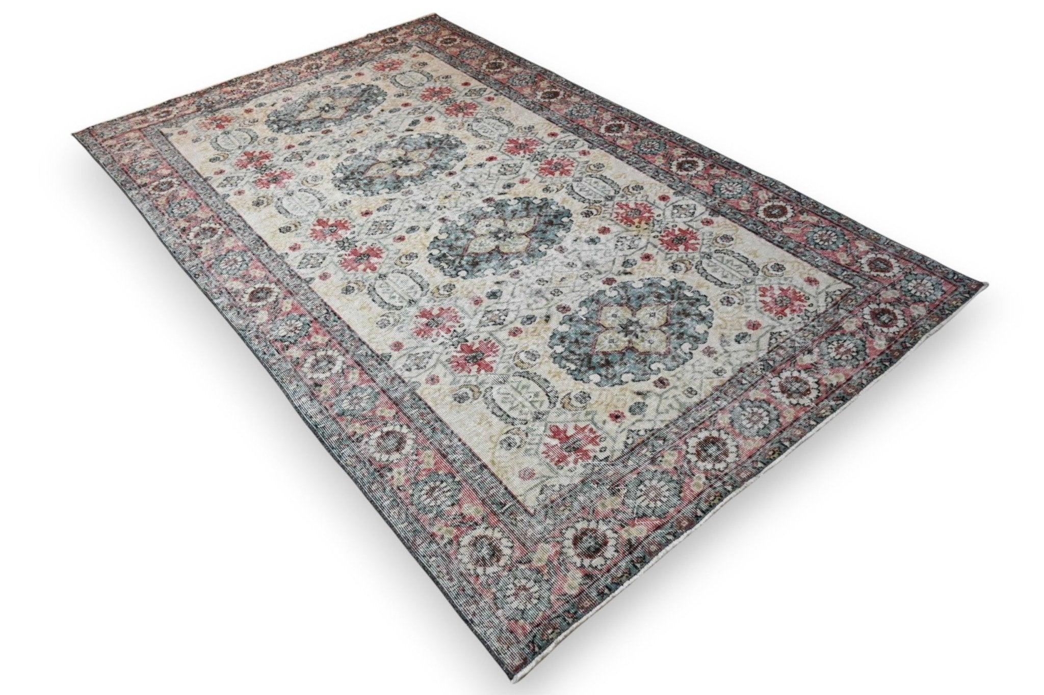 Licht vintage vloerkleed - G273 - Lavinta