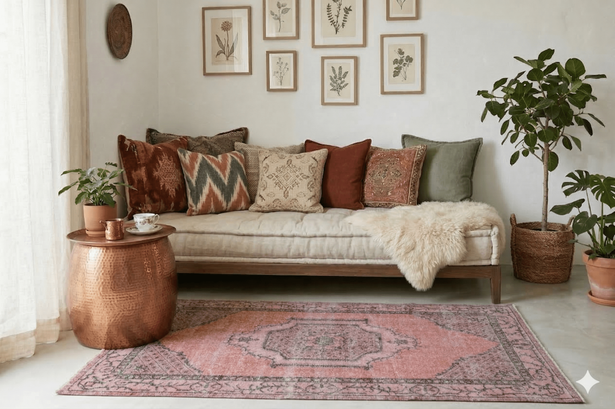 Pink Vintage Rug - F690