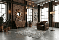Botanisch crème vintage vloerkleed patroon - G411