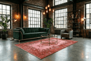 Levendig rozerood vintage vloerkleed patroon - G424