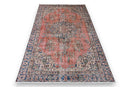 Robuust koraal vintage vloerkleed 185x105 handgemaakt - G375
