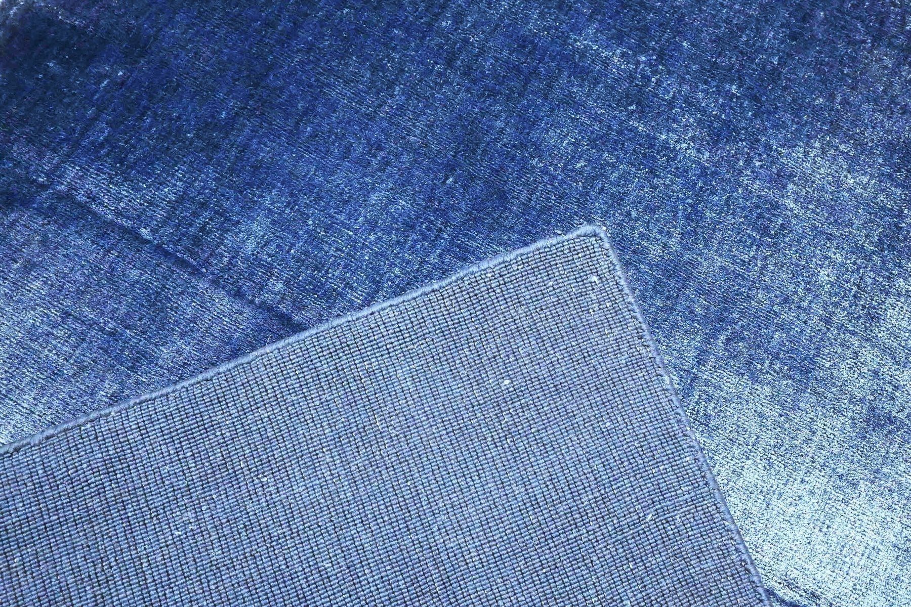 Luxe effen blauwe loper - G350 - Lavinta
