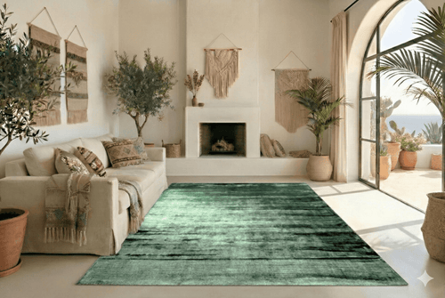 Luxury green rug - G315