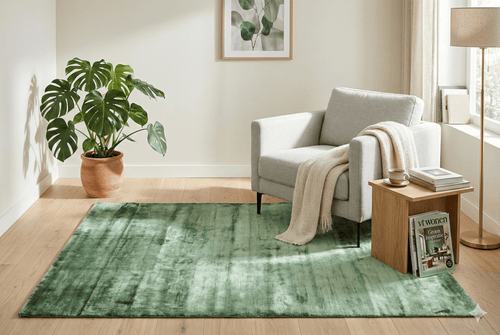 Luxury green rug - G329