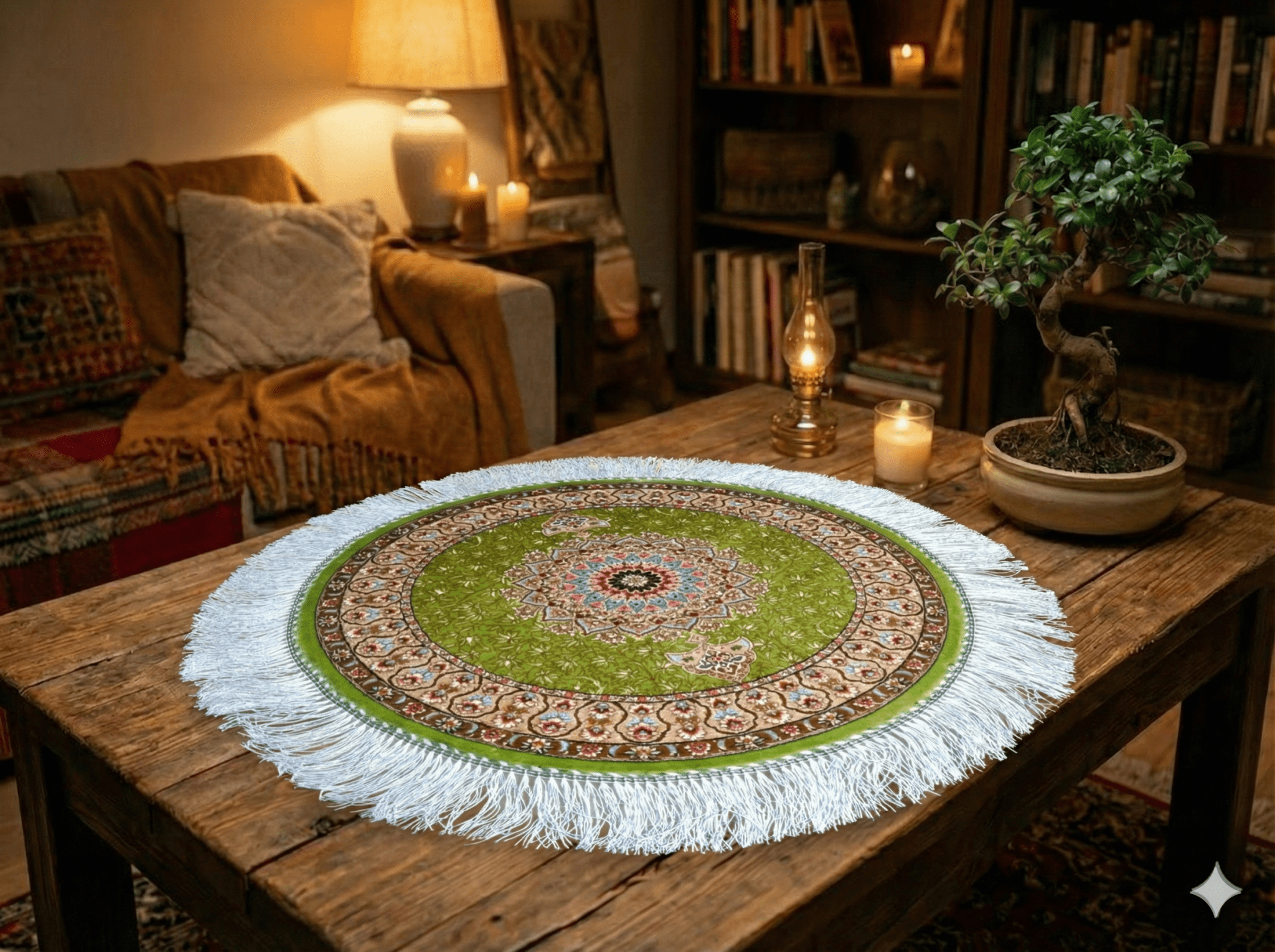 Luxe zijde decoratie kleed - G233