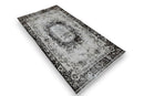 Dramatisch zwart vintage vloerkleed detail - G431