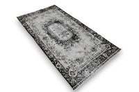 Dramatisch zwart vintage vloerkleed detail - G431