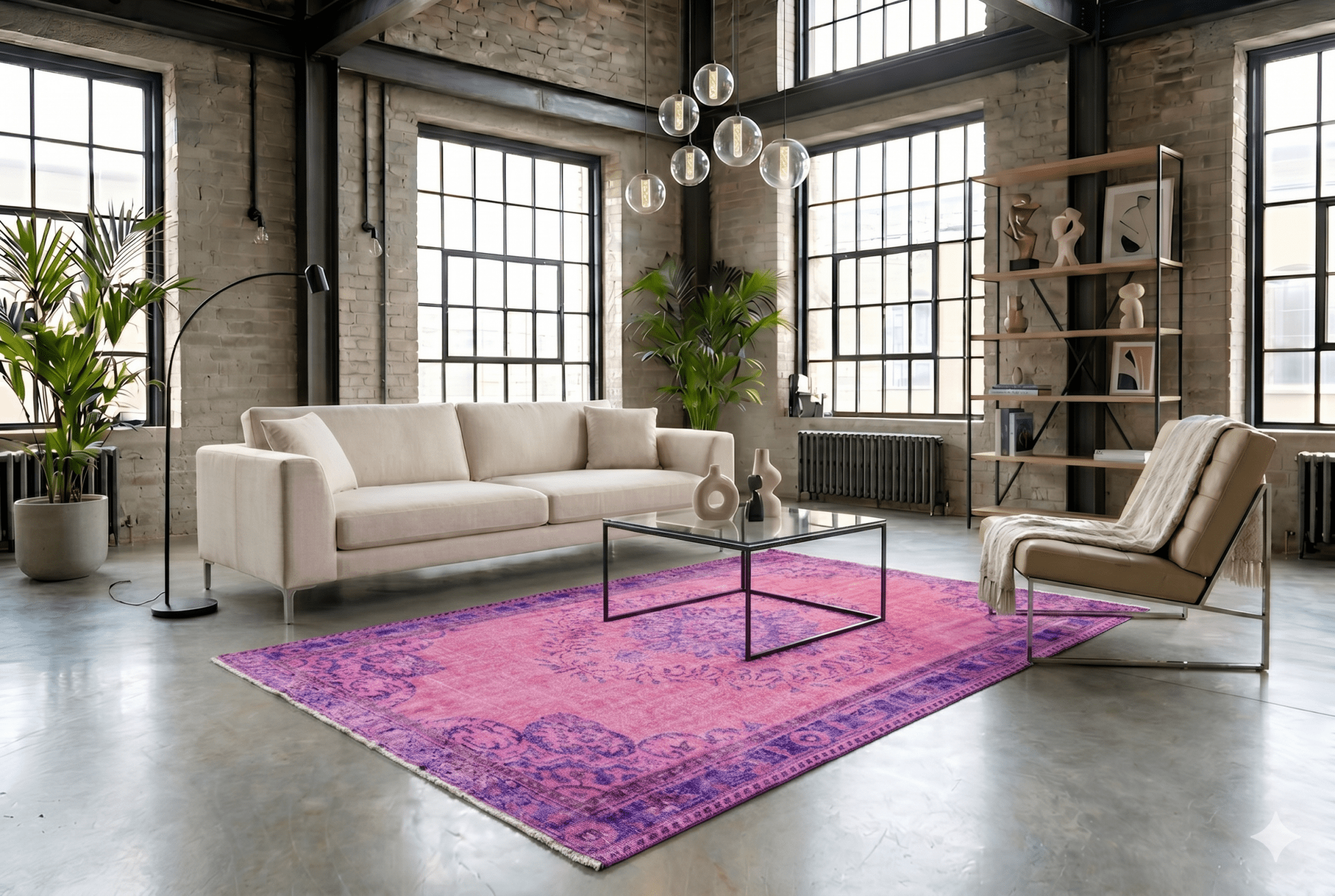 Magisch roze vintage vloerkleed - G528