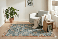 Bohemien groen vintage vloerkleed - G432