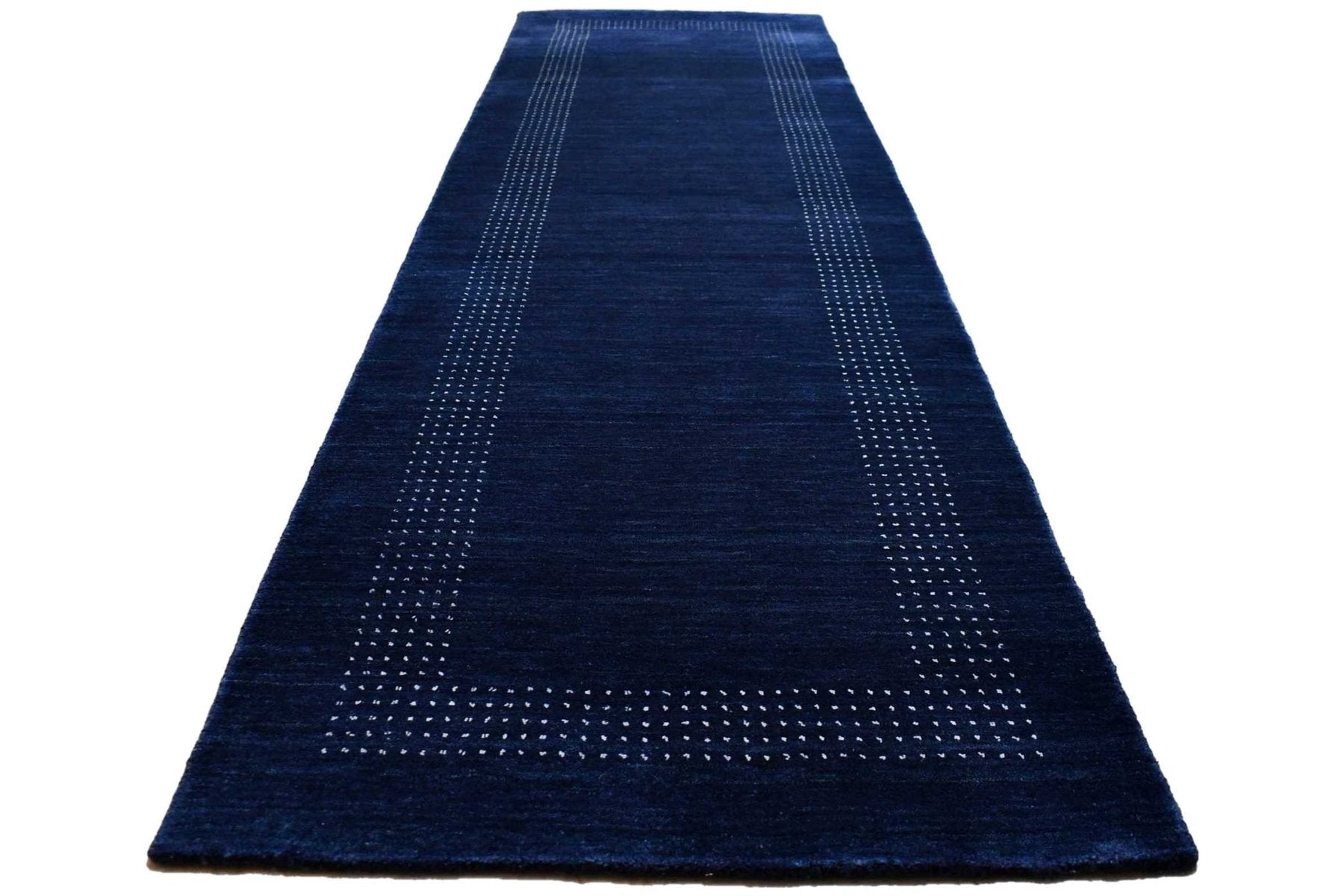Moderne blauwe loper - D658 - Lavinta