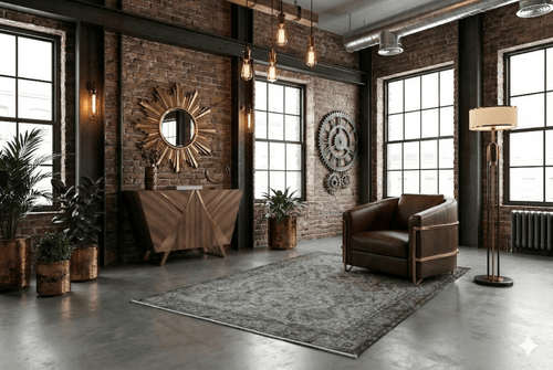 Timeless grey vintage rug - G391