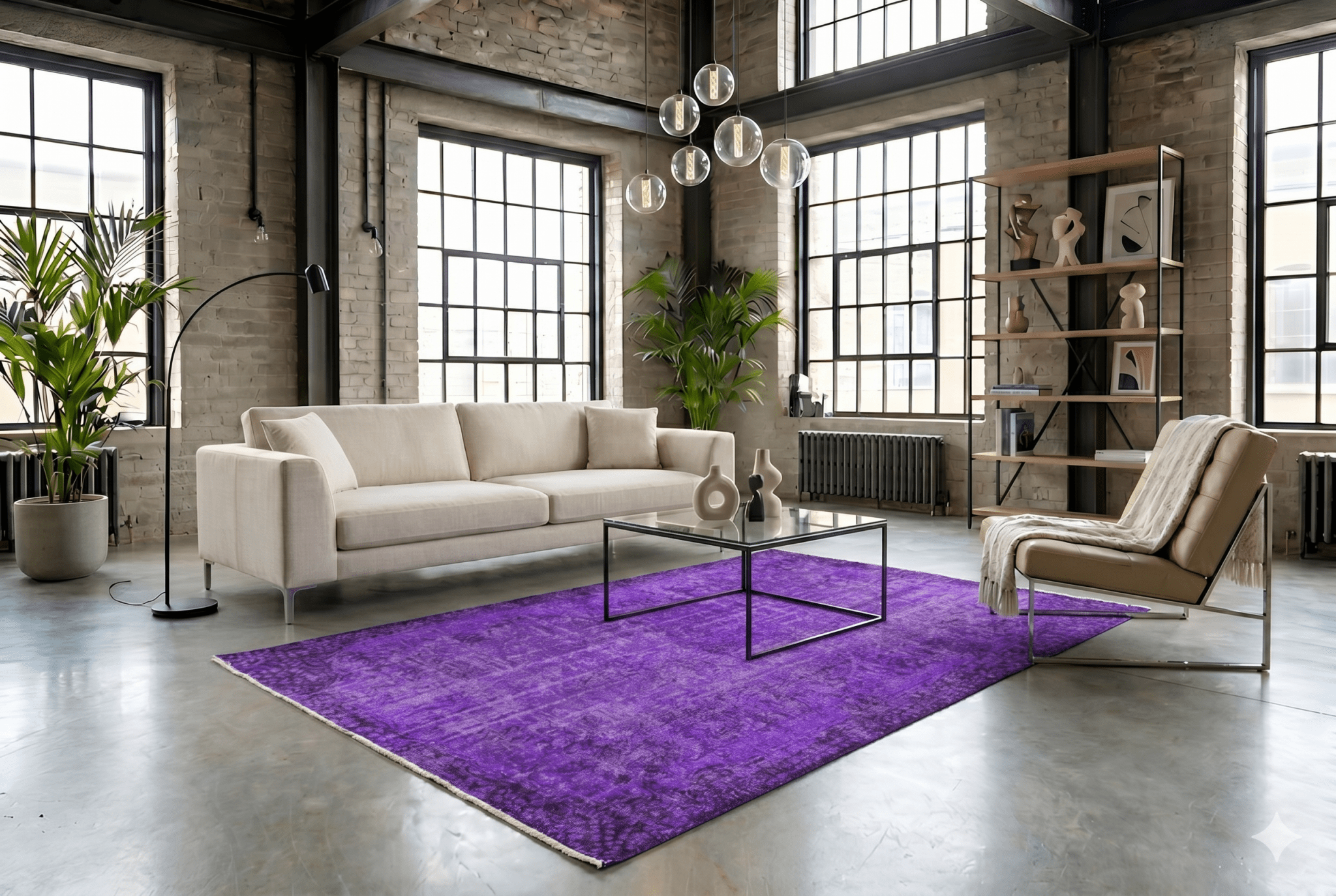 Mystiek paars vintage vloerkleed - G526