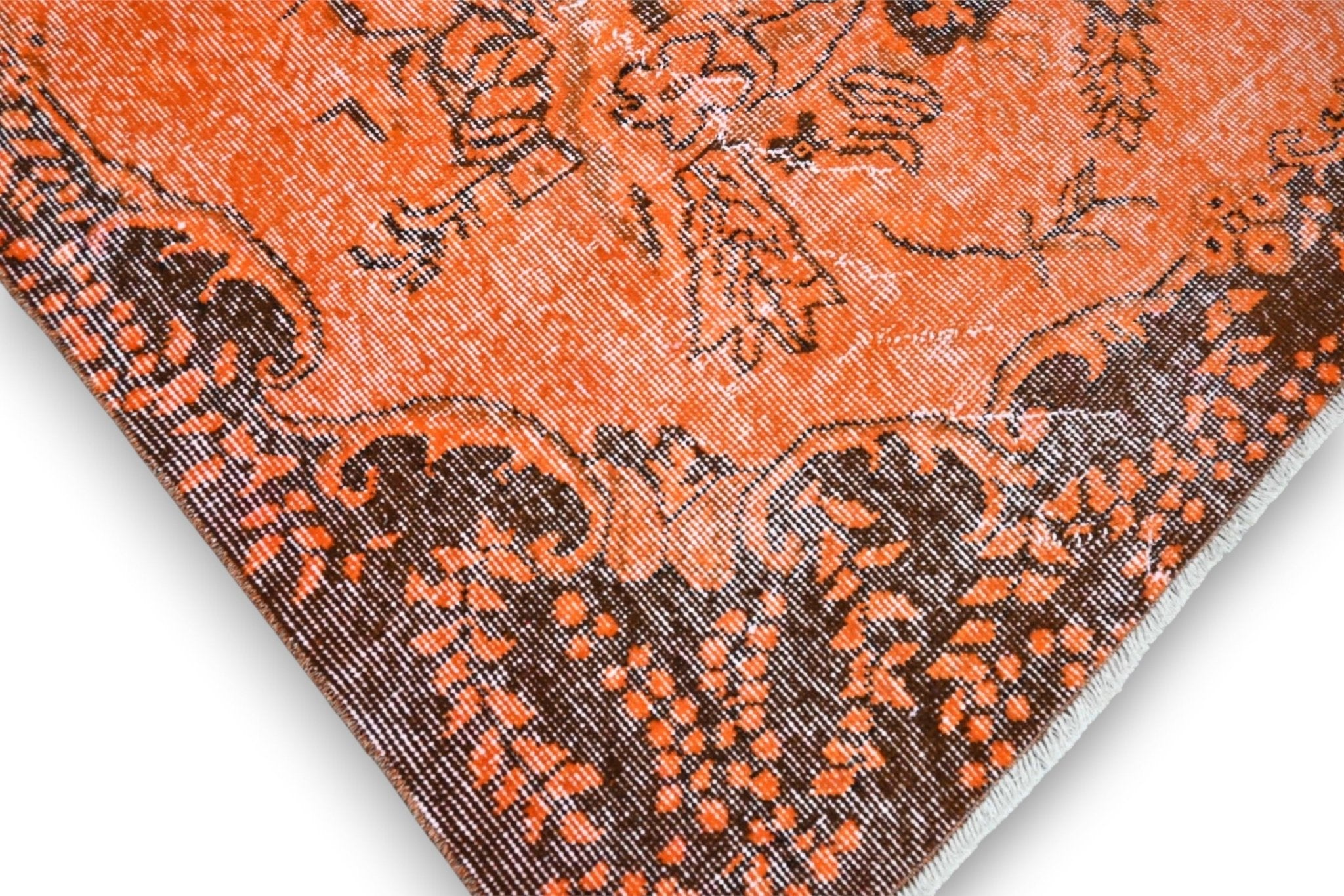 Nora | Oranje vintage vloerkleed - Lavinta