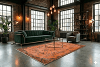 Nora | Oranje vintage vloerkleed - Lavinta