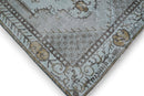 Dromerig ijsblauw vintage vloerkleed patroon - G390