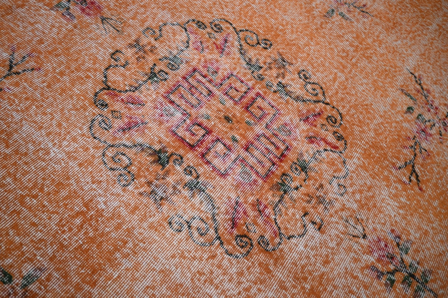 Oranje vintage vloerkleed - E926 - Lavinta