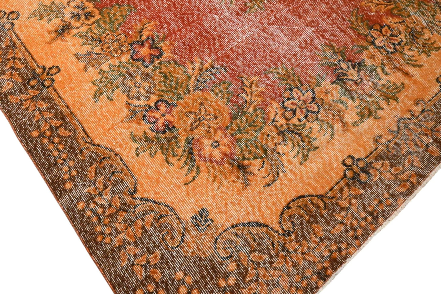 Oranje vintage vloerkleed - F557 - Lavinta