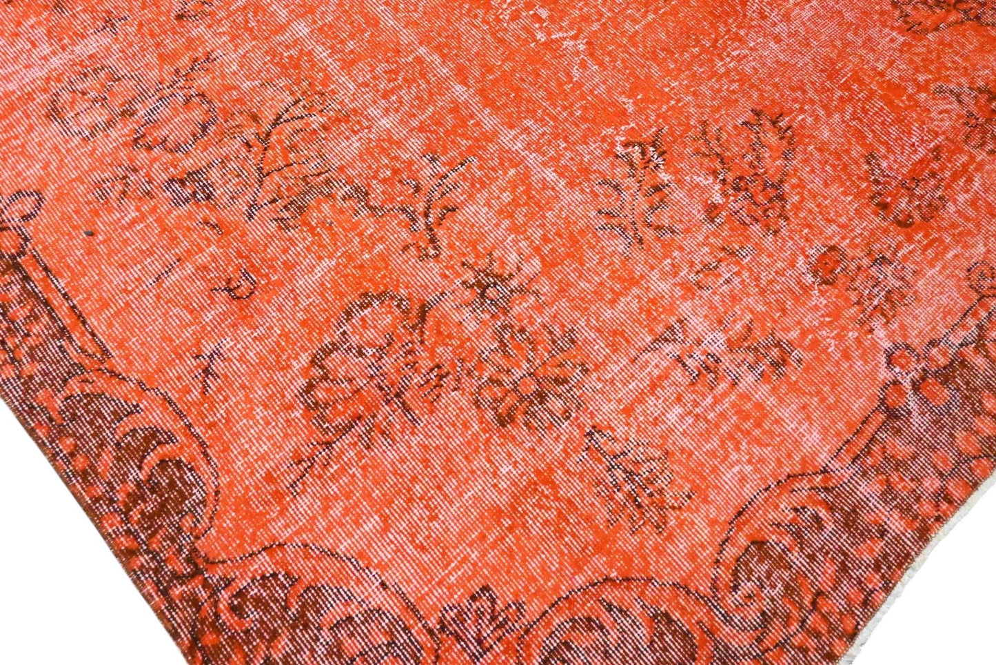 Oranje vintage vloerkleed - F560 - Lavinta