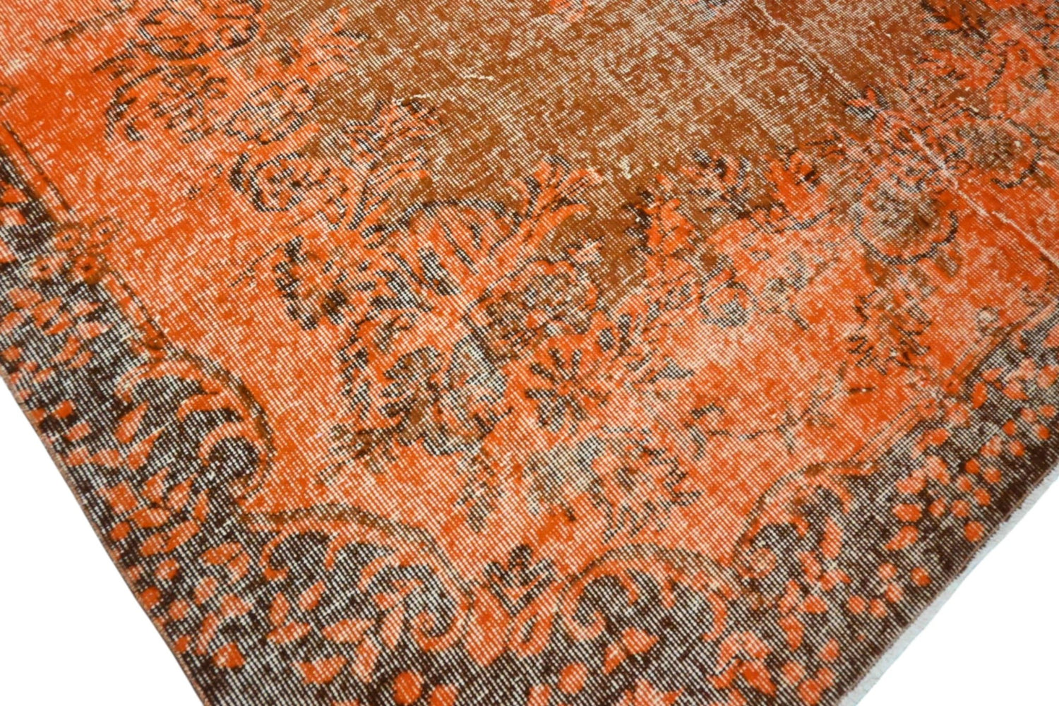 Oranje vintage vloerkleed - F562 - Lavinta