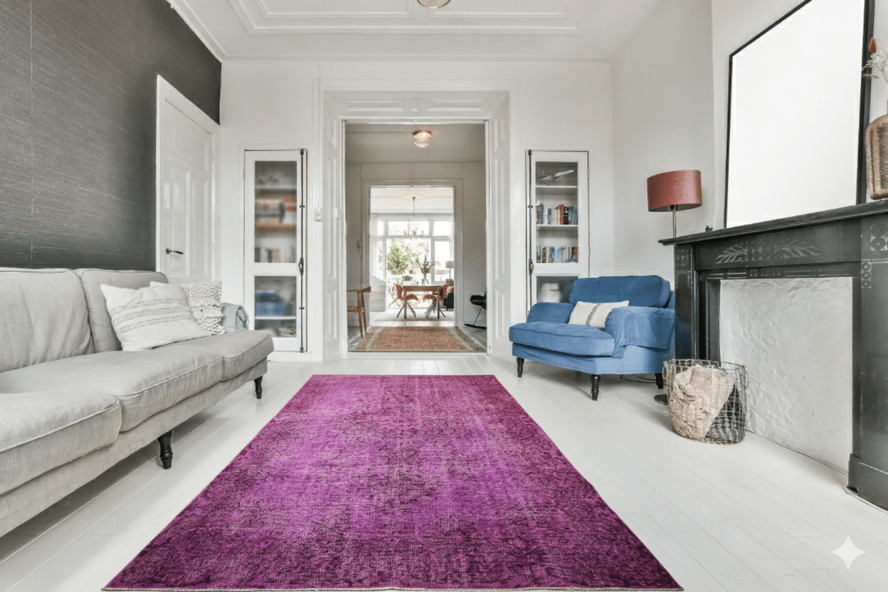 Paars vintage vloerkleed - E792