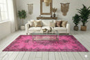 Pastel roze vintage vloerkleed - F774 - Lavinta