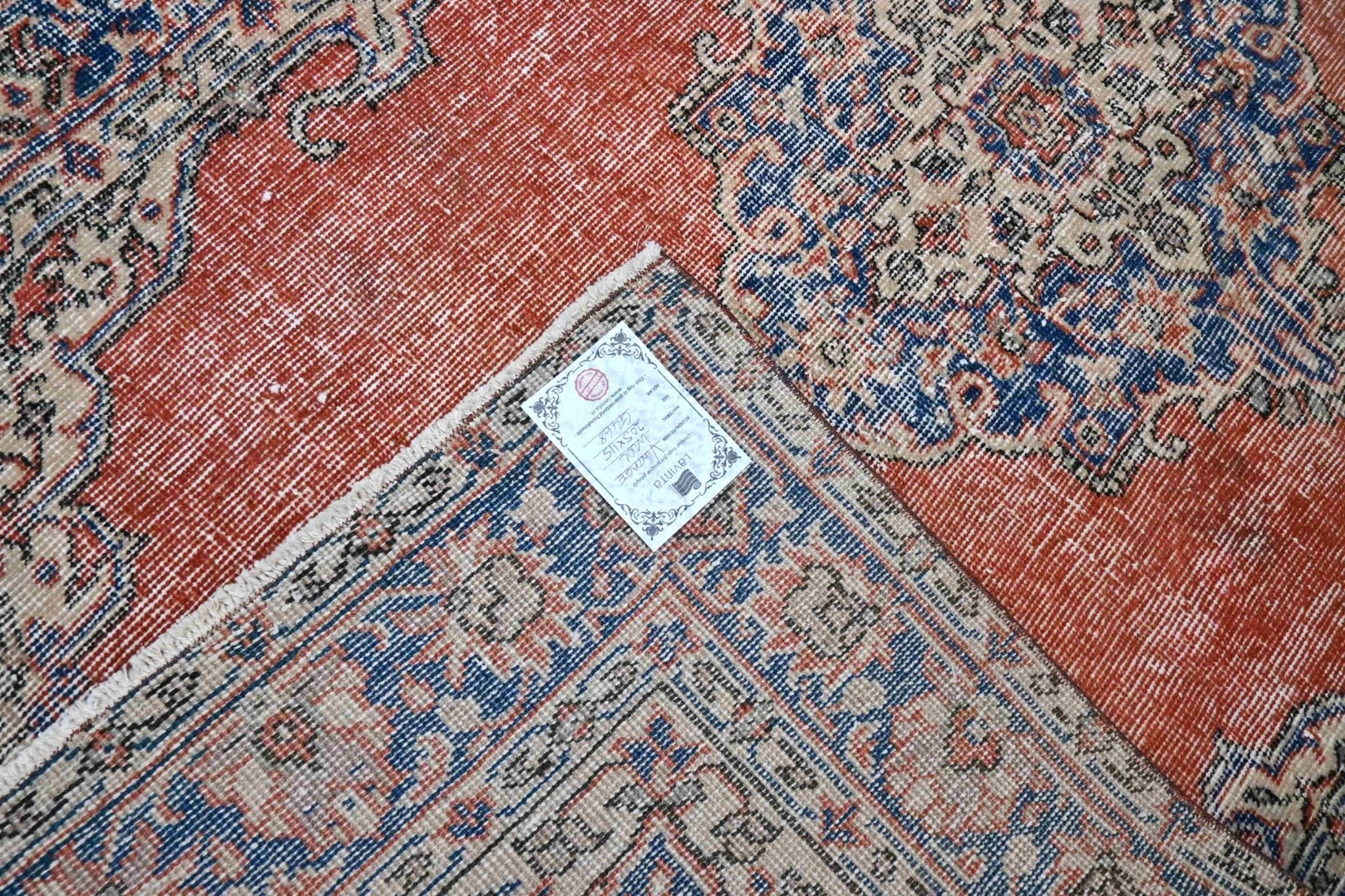 Robuust koraal vintage vloerkleed - G468 - Lavinta