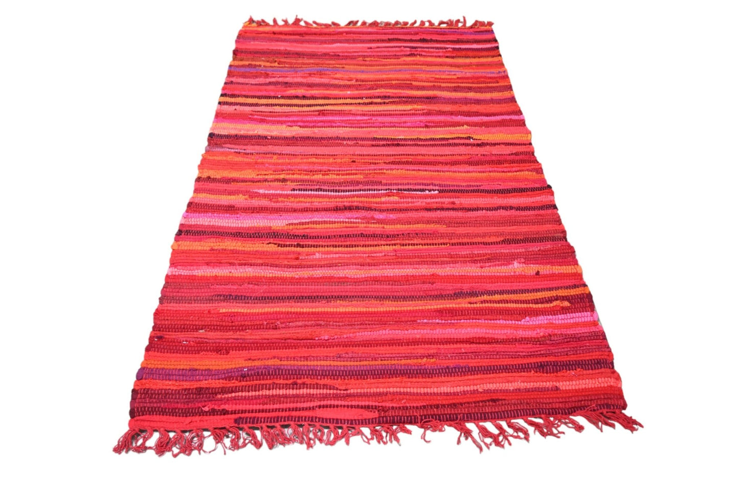 Rode Rag Rug - E934 - Lavinta