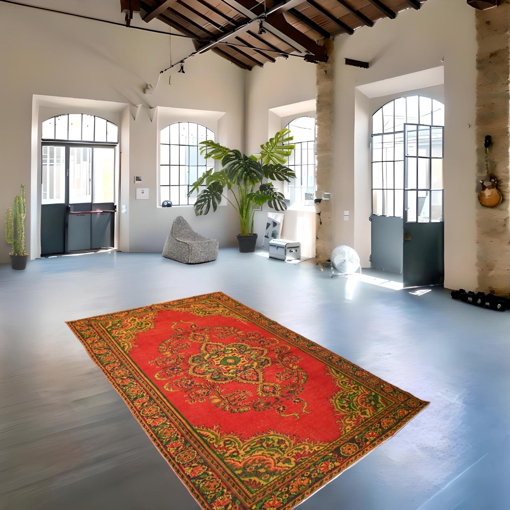 Red Vintage Rug - E772