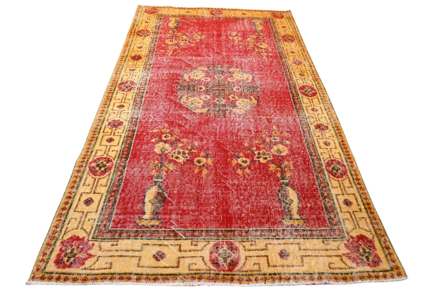 Rood vintage vloerkleed - F539 - Lavinta