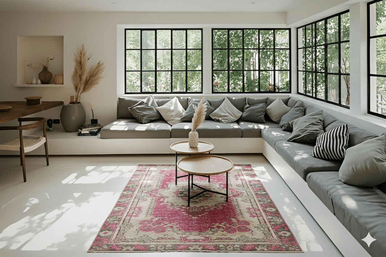 Rood vintage vloerkleed - F693 - Lavinta