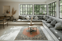 Rood vintage vloerkleed - F708 - Lavinta