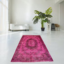 Roze vintage vloerkleed - D648 - Lavinta