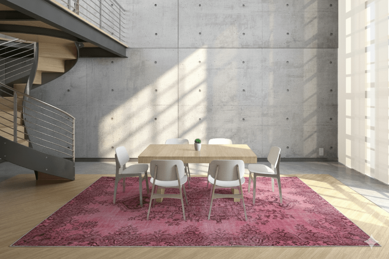 Roze vintage vloerkleed - E459