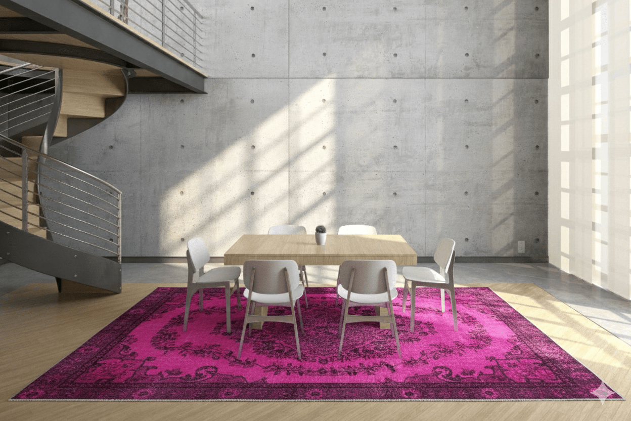 Roze vintage vloerkleed - E702