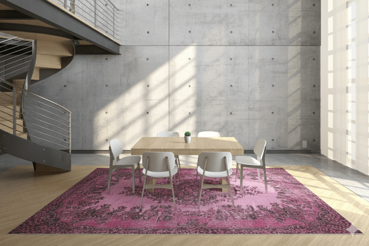 Roze vintage vloerkleed - E793 - Lavinta